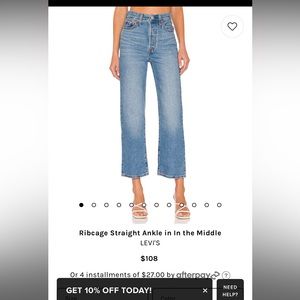 Levi’s straight ankle jeans